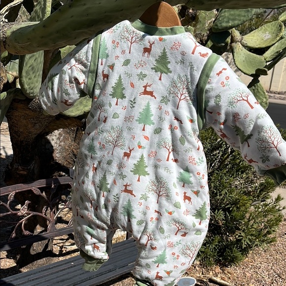 Looxii Sleep Sack Winter Forest Green and White Size 6-18 Months - Picture 4 of 4